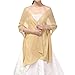 Soffte Cloud Sheer Chiffon Women Evening Shawls and Wraps for Dresses Dark Champagne