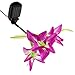 Brccee AC Solar Power Purple Lily Flower RGB Color Change LED Light Garden Yard Lamp