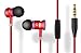 SOWND A204R Audio Premium Bullet In-ear Noise-isolating Sports Headphones with Microphone in Red/Blue