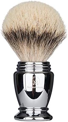 Amazon Com 100 Pure Badger Hair Shaving Brush Stainless Steel Metal Handle With Manly Style Perfect For Traditional Wet Shaving Beauty