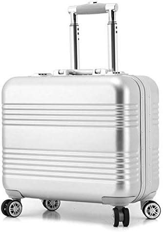 BLBSS Aluminum-magnesium Alloy 18-inch Boarding Traveling Box, Universal Wheel High-end Business Trolley Case, Code Locks/Independent Computer Bag Compartment