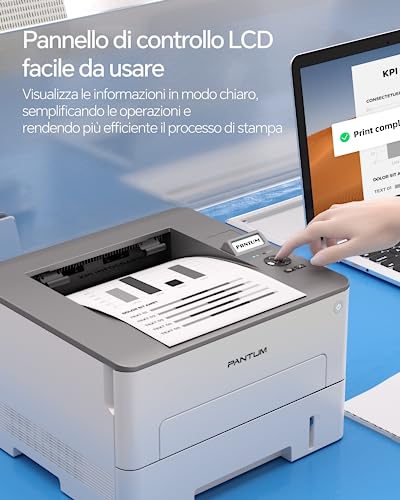 PANTUM P3010DW/P3018DW Wifi Laser Printer Black and White Front Back Automatic A4 for Office Small School and Home 30 PPM