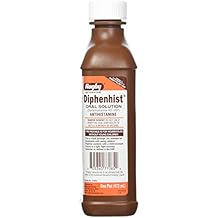 Diphenhydramine Oral Solution Antihistamine 16oz Bottle (Generic Benadryl Allergy Liquid) - 2 Pack