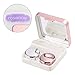ROSENICE Contact Lens Case Mini Travel Portable Contact Case Container Holder(Light Pink)