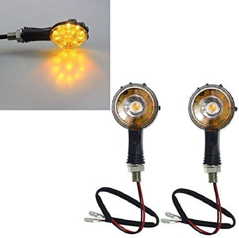 DLLL One Pair DC 12V Universal Motorcycle Bike Skull Hand 9 LED Amber Turn Signal Light Indicator Bulb Fits most Motorcycle,Street Bike,Cruiser/Chopper,Custom Bike & Touring (Black)