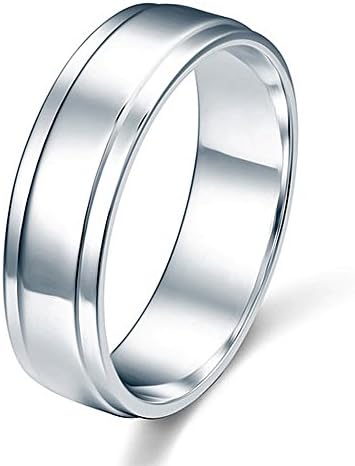 Men's Solid Sterling Solid 925 Silver Wedding Band Ring Jewelry