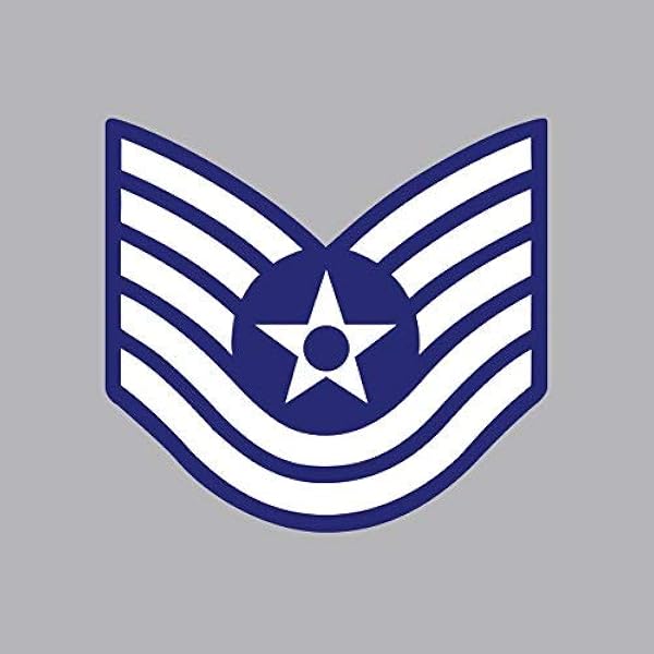 Amazon.com: DHDM Designs USAF E6 TSgt Technical Tech Sergeant Air  