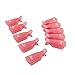 Benbilry Nail Polish Remover Clips, 10 Pcs Reusable Soak Off Gel Plastic Nail Art Soak Off Clip Caps UV Gel Polish Removal (Pink)