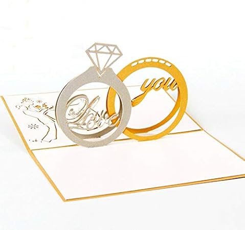 Amazon Bright And Sophia 女心 くすぐる 飛び出す サプライズ 立体 ポップアップ グリーティング メッセージカード 結婚式 告白 プロポーズ 2通 グリーティングカード 文房具 オフィス用品