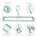 ESOUL TECHNOLOGY Pack of 6 Clothes Hangers Space Save Closet Organize Plastic Hanger Suit Pants Coat Skirt Gray