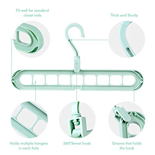 image for ESOUL TECHNOLOGY 2 Pack Clothes Hangers Space Save Closet Organize Pla