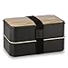 Tabkoe Bento Lunch Box Stackable Meal Prep Food Storage Containers Set, Reusable, Microwavable, Freezer-Safe, Dishwasher-Safe, Insulated 2-Tier Snack Boxes with Leak-Proof Lids & Cutlery, with DIVIDER
