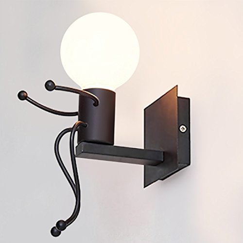 KAWELL® Creatieve vintage wandlamp LED industrie Retro wandlamp zwart ijzer E27 houder Interieur Art Deco voor bar… - Afbeelding 3