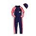 vivobiniya Kids Swimsuits Baby Girl Full Body Swimsuit Contrast Color Upf50+