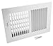 Accord AASWWH2106 Sidewall/Ceiling Register with 2-Way Aluminum Design, 10-Inch x 6-Inch(Duct Opening Measurements), White