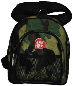 SarahTom 5-Inch Pet Backpack for Dogs, Green Camoflauge