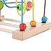 Classic Circle Bead Maze Activity Center for Toddlers Wooden Educational Development Toys for Kids, Shape and Color Sorter, Roller Coaster
