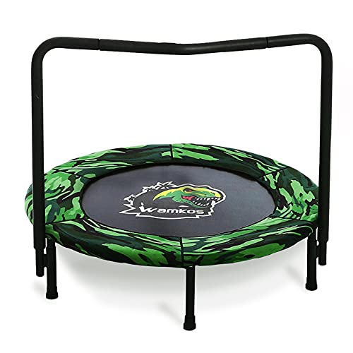36-Inch Dinosaur Mini Trampoline for Kids with Handle, Foldable