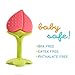 5STARBB Baby Teething Toys, Pack of 5, FDA Approved Eco-friendly BPA-Free Soft Silicone Fruit Freezer Safe Teether Toys Set with Pacifier Clip for 3 to 12 Months Toddlers & Infants, Baby Gum Massage