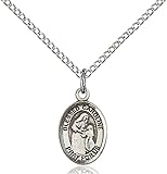 bliss Sterling Silver Catholic Saints Petite Charm Medal, 1/2 Inch