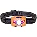 Easy to Use Super Bright LED Headlamp Great for Camping, Hiking, Dog Walking, Running and Kids. One of the Lightest (1.4 oz) Best Headlights. Water & Shock Resistant with Red Strobe