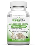 Health labs Nutra Serrapeptase Supplement for Inflammation, Sinus Issues, Asthma, Arterial Blockage, Joint Pain - 80,000 SU Maximum Potency (30-Day Supply)
