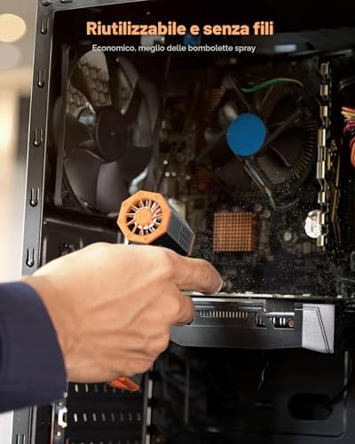MF50 Soffiatore a Batteria, Soffiatore Aria Compressa Elettrico
