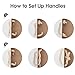 EZOWare Foldable Fabric Storage Bin with Cotton Rope Handle, Collapsible Resistant Basket Box Organizer for Nursery, Closet, and More (Set of 2, Beige)
