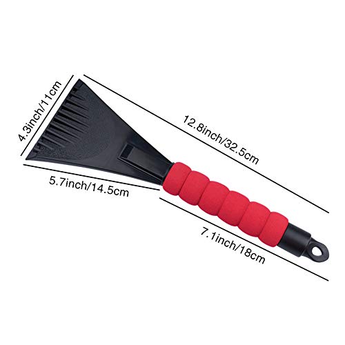 URlighting 1 Pcs Ice Scraper Mitt Glove, 1 Pcs Ice Snow Removal Shovel with Foam Handle, Snow Removal De-icer Tool Set for Car, Small Truck, SUV Windshield Window