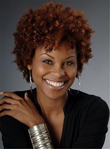 Colorwigy Red Curly Short Synthetic Hair Capless Wigs Less Than 6 Inches