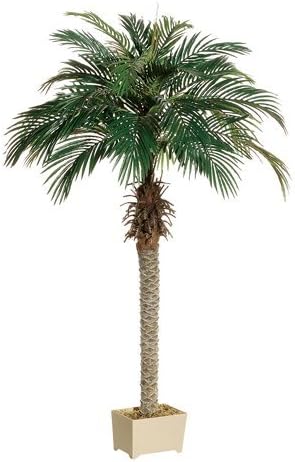 One 6 foot Artificial Silk Phoenix Palm Tree Potted Plant