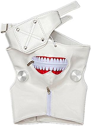 Yumi White Tokyo Ghoul Kaneki Ken Cosplay Mask Halloween Party Cool Mask Prop Zipper