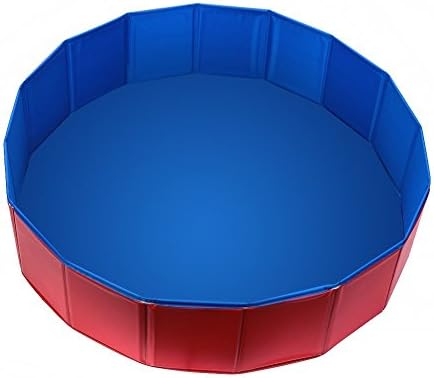 Jzlian PVC Pet Swimming Pool， Portable Foldable Pool Dogs Cats Bathing Tub Bathtub Wash Tub Water Pond Pool & Kiddie Pools for Kids in The Garden, Park and Beach Kids Play Wash Tub