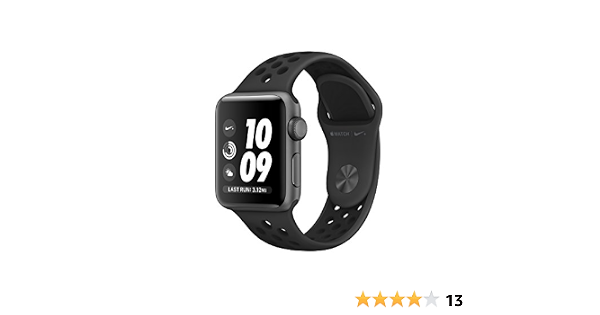 Apple Watch Nike+ OLED GPS (satélite) Reloj inteligente, Pantalla táctil,  GPS (satélite), 18 h, 26,7 g, Nike Sport Banda color Negro/ Antracita y  Carcasa de aluminio Color Gris (Space Grey) : Apple: