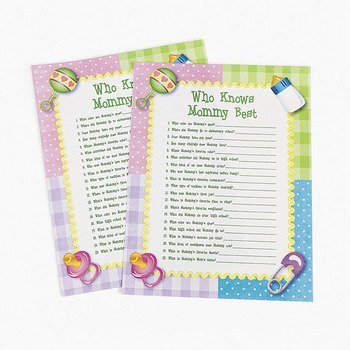 Who Knows Mommy Best Shower Game (2 dz) by Fun Express