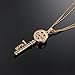 LOHOME Gorgeous Love Key to Be Full of Diamonds Pendant w/Long Sweater Necklace 31