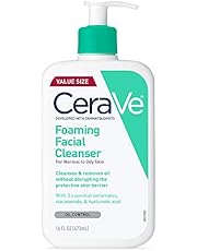 CeraVe Foaming Facial Cleanser | Makeup Remover and Daily Face Wash for Oily Skin | 16 Fluid Ounce