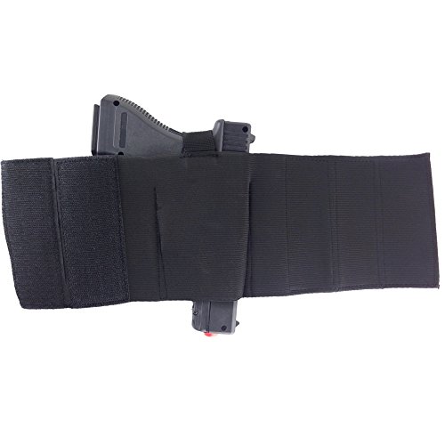 Concealed Tactical Gun Holster Stealth Elastic Wrap Carry Pistol Leg Holster Open Top Hook & Loop Secure Strap Hidden Pistol Holster fit Glock 1911 USP M92 P220 22s 25s 380s 9mms 40s and 45s Handguns - Thumbnail 3