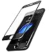 TOZO for iPhone 8 Plus Screen Protector Glass [ 3D Full Frame ] Technology Premium Tempered 9H Hardness 2.5D PET [Soft Edge Hybrid] Super Easy Apply 5.5 inch [Black]