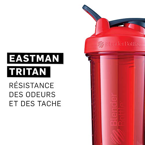 BlenderBottle Pro Series Shaker Bottle, 24-Ounce, Red