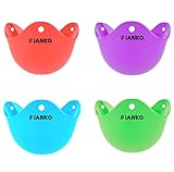 Egg Cooker iAnko Set of 4 Food Silicone Egg Poacher Cups for Cooking Poached Eggs with Microwave or Stovetop - Poach Pods