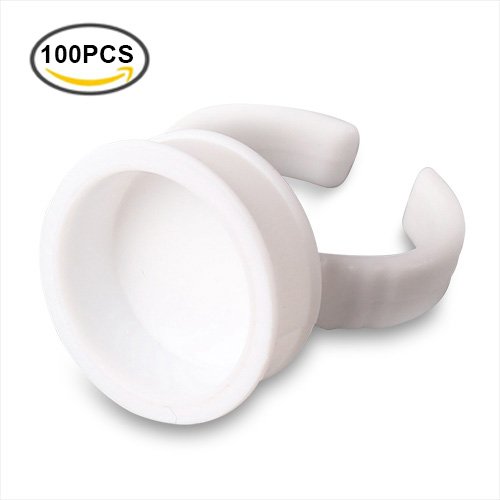 G2plus 100 pcs disposable plastic nail art tattoo glue pallet hol…