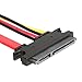 LINESO 2Pack SATA (7+15) 22Pin Male to Female 20Inches (50CM) Data and Power Combo Extension Cable