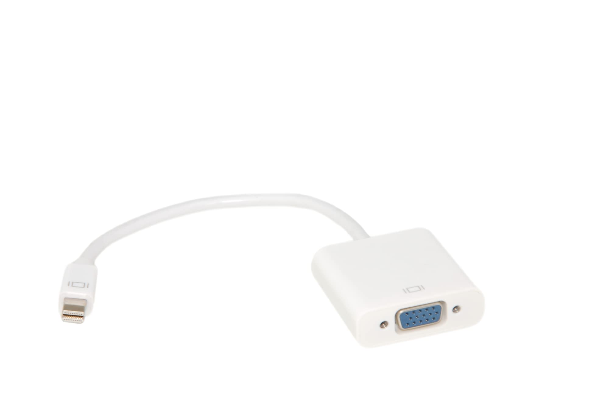 Alda PQ Mini Display Port to VGA Adapter Cable Mini Display Port to VGA Connector compatible for Computer, Desktop, Laptop, PC, Monitor, Projector, Notebooks Mini Display Portable computers in white