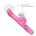 Tirain Female Vibrator Masturbation Massager 30-Frequency Butterfly G-Spot Dual Vibrating Wand Stick (Pink)