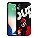 iPhone X Case Street Fashion Design, Flexible Durable Full-Protective Back Case Cover for iPhone X 5.8inch (Red/Shark)