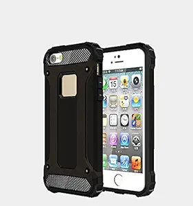ZENGMING Phone Case Protective Case for iPhone 5/5SE Case,for iPhone 5/5SE CaseTPU + PC Bumper Dual Layer Shockproof Hybrid Protective Rugged Case (Color : Black)