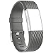 iGK Replacement Bands Compatible For Fitbit Charge 2 Bands, Adjustable Replacement Bands with Metal Clasp Compatible For Fitbit Charge 2 Wristbands Special Edition Grey Small
