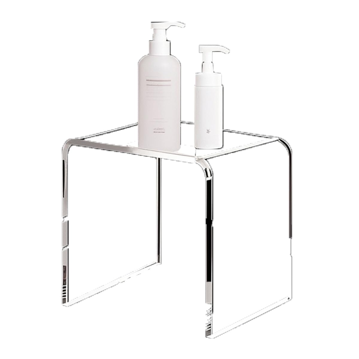 Photo 1 of GETCK Acrylic 15 Inch Small Stool,Multi-Use as Shower/Water-Resistant Stool,Clear Footstool for Bathroom, Seating and Placing Items(10.6" D x 15.7" W x 14.1" H?1PCS)