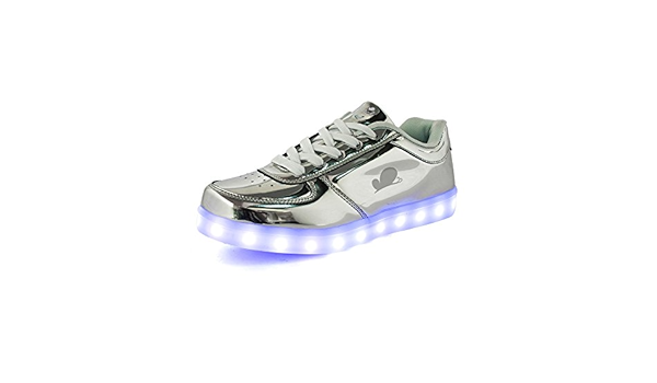 silver light up shoes